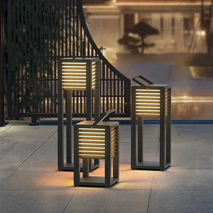 Solar Lantern: Modern Outdoor Garden Floor Light