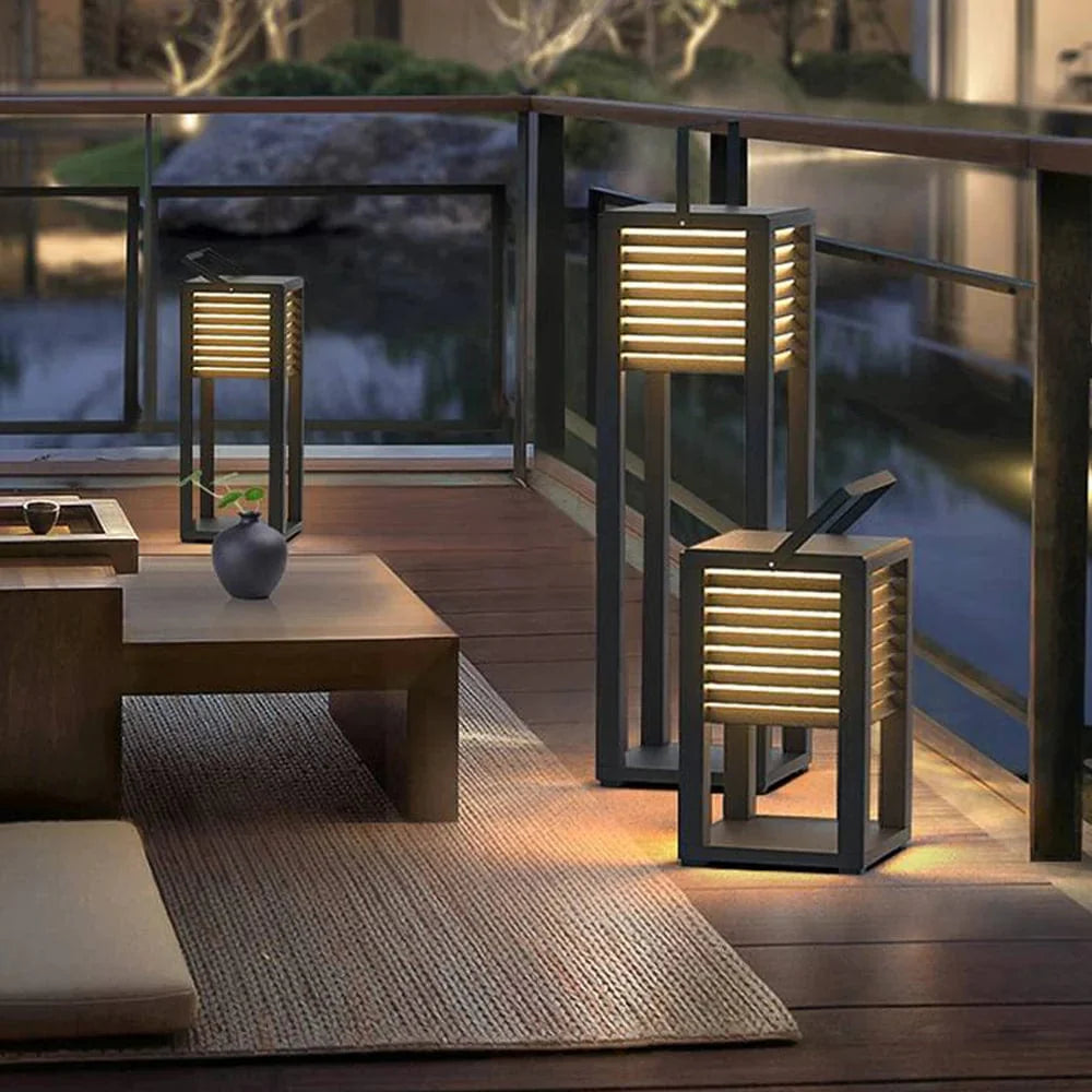 Solar Lantern: Modern Outdoor Garden Floor Light