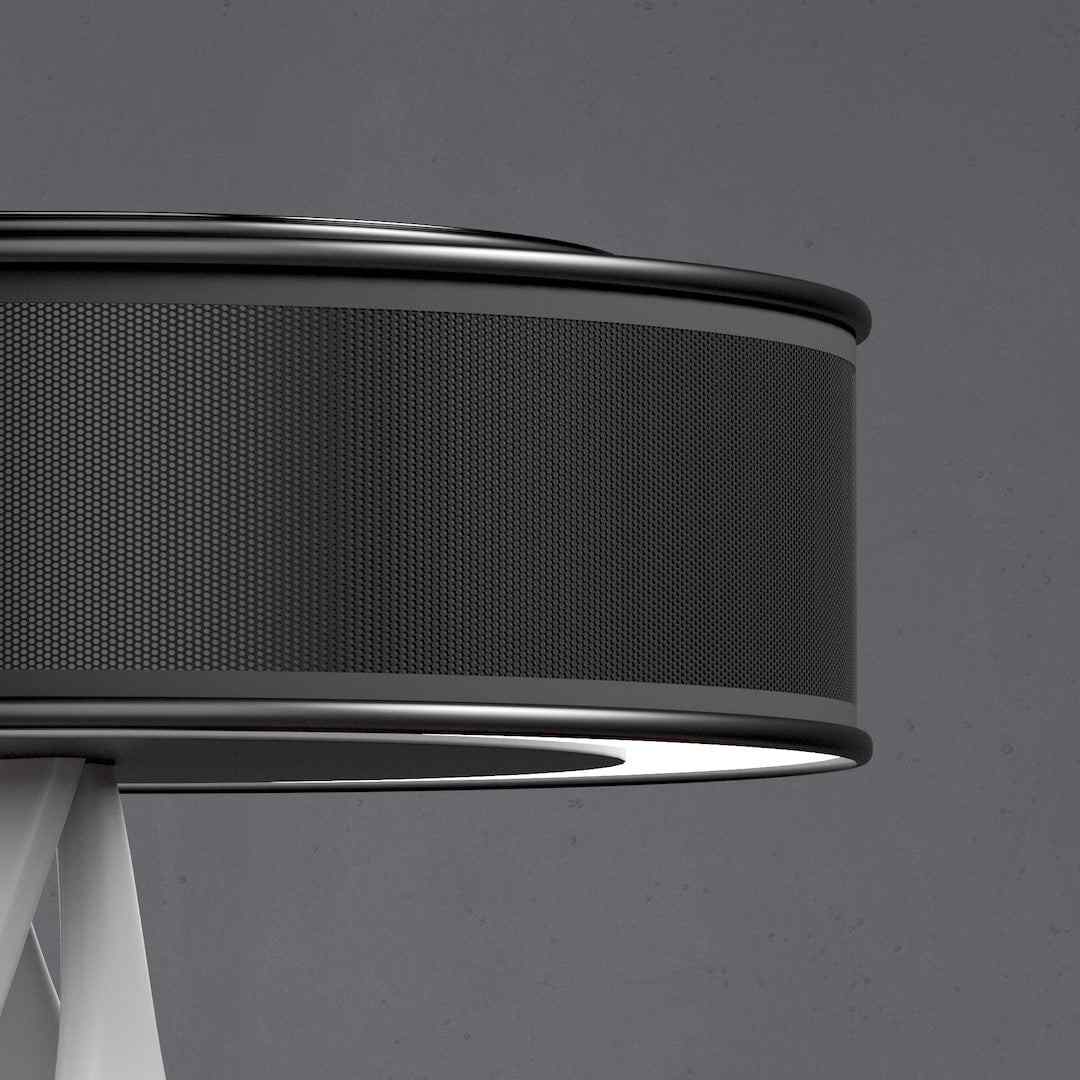 Noir Lamp – Wireless Charging Lamp with Built-in Speakers for Modern Home or Office