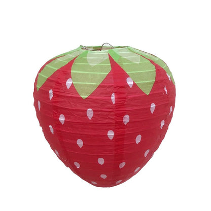 3D Strawberry-Shaped Party Paper Lantern