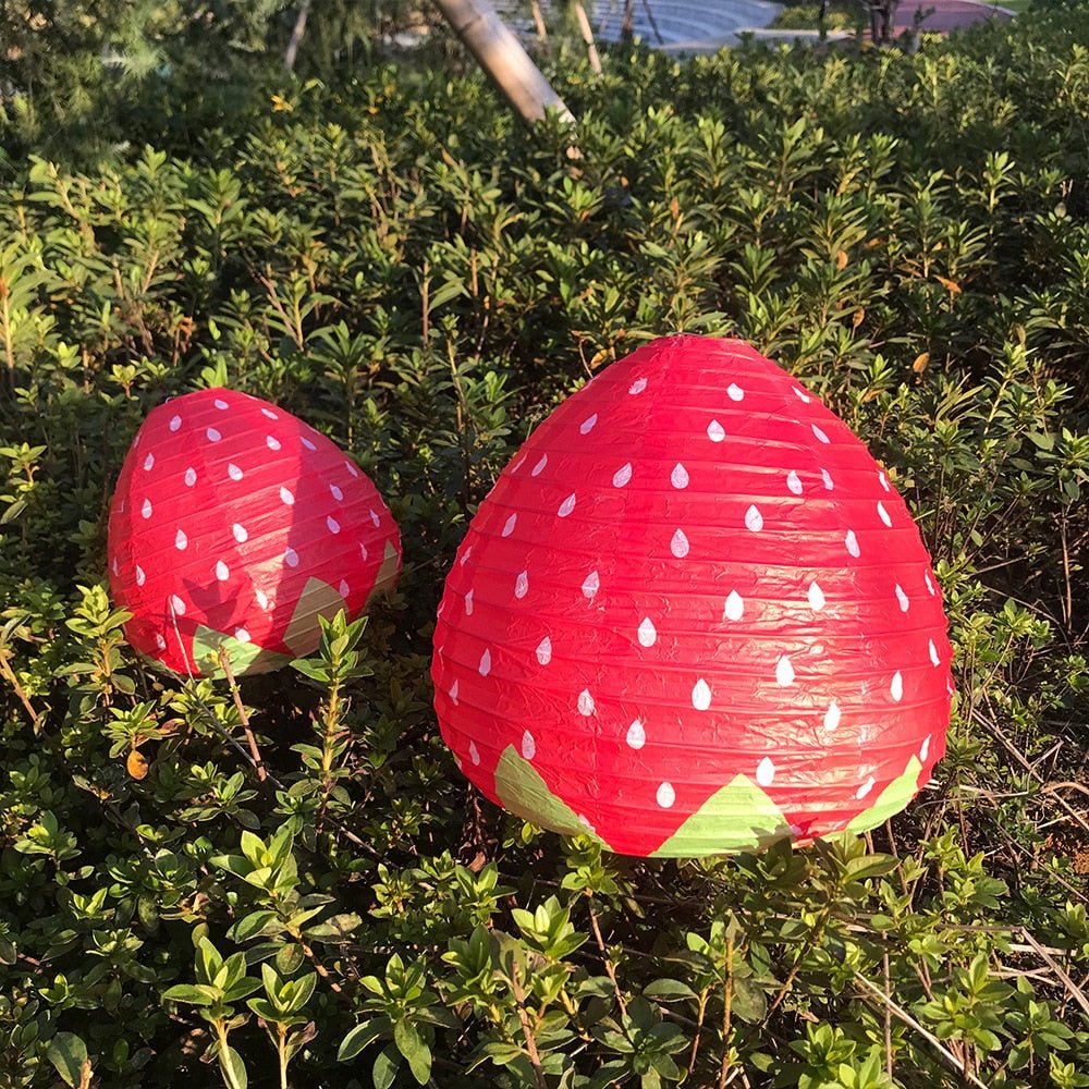 3D Strawberry-Shaped Party Paper Lantern