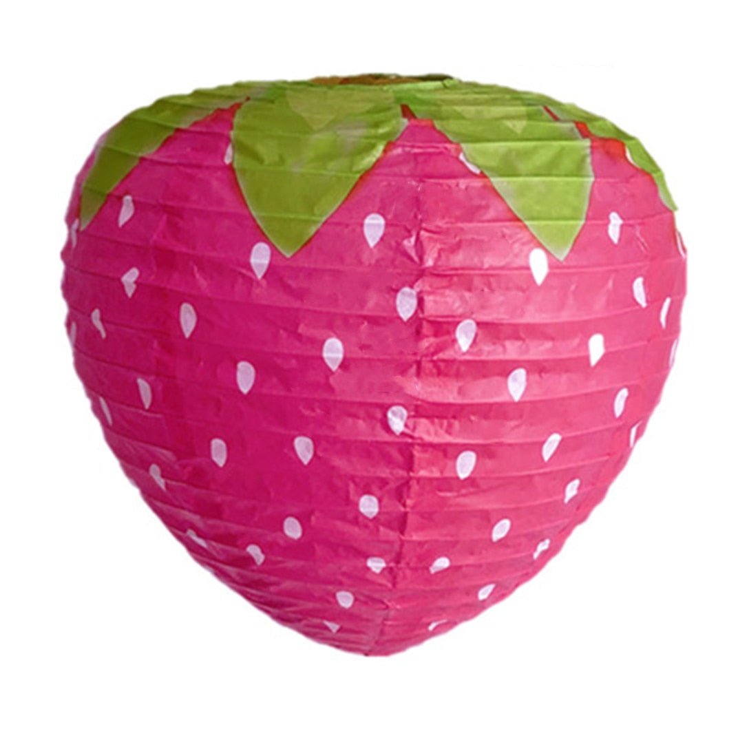 3D Strawberry-Shaped Party Paper Lantern