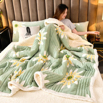 Luxurious Floral Throw - Soft, Warm, & Cosy