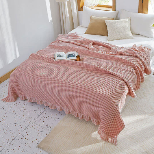 Luxurious Waffle Weave Throw - Soft, Cozy, & Versatile