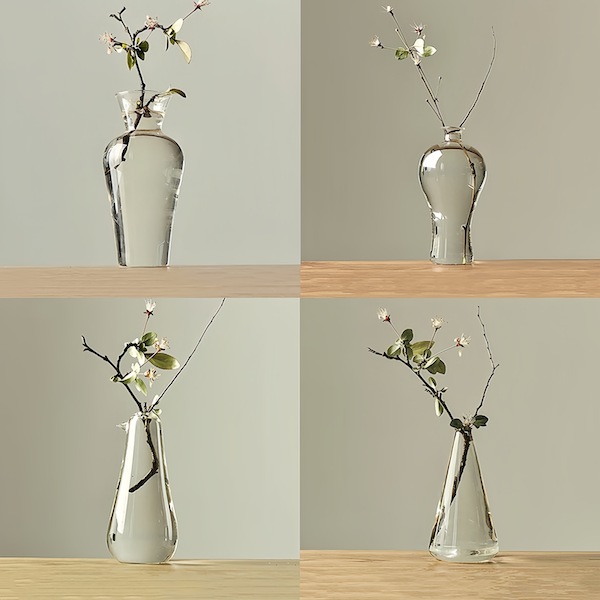 Celestial Glass Blooms – Elegant Glass Vases for Floral Arrangements and Home Decor