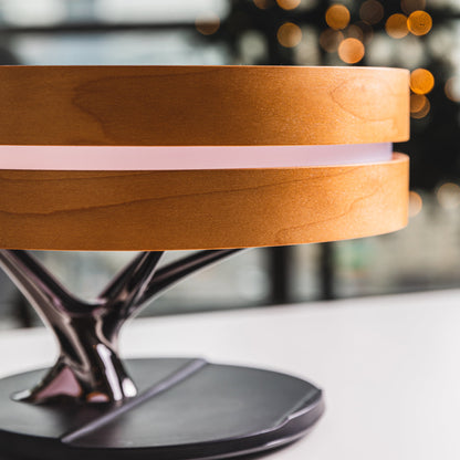 Circle of Life Lamp – Wireless Charging, Bluetooth Speaker, and Touch Controls for Home Office or Bedside