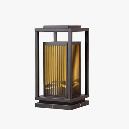 Solar Cage: Modern Outdoor Post Light