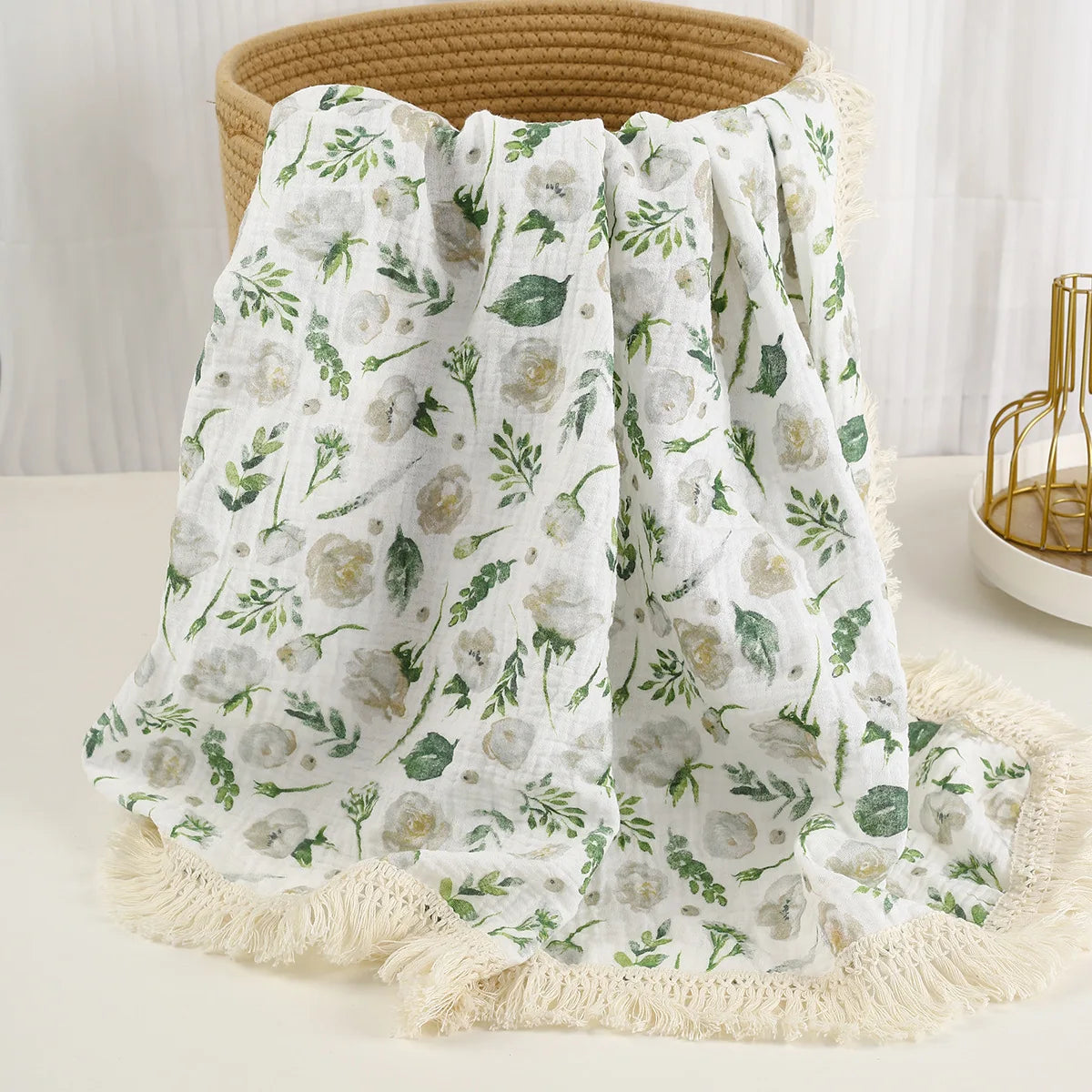 Cotton Muslin Swaddle Blankets for Newborn Baby - Infant Baby Throw