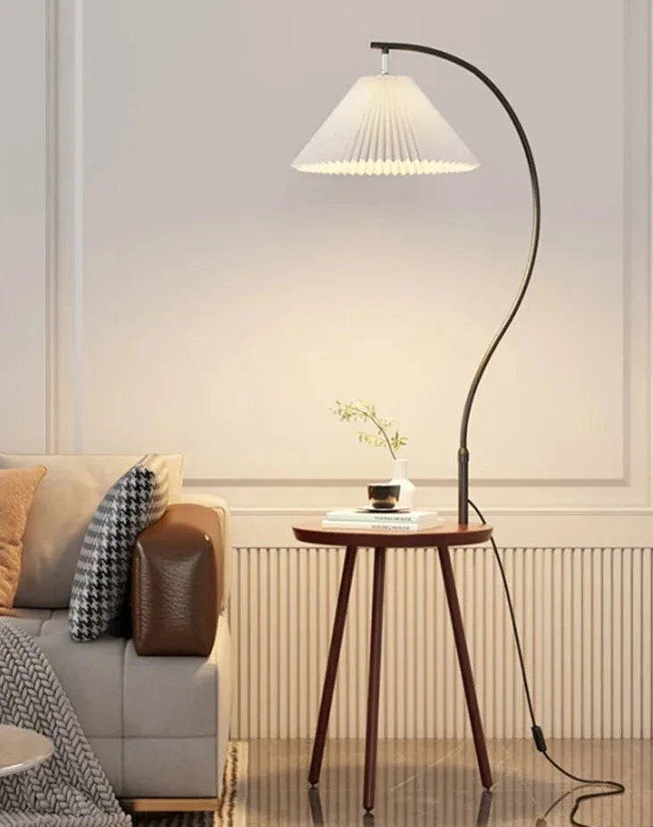 Vintage Wood Table Lamp – Simple and Stylish Design – Perfect for Living Room or Bedroom Decor