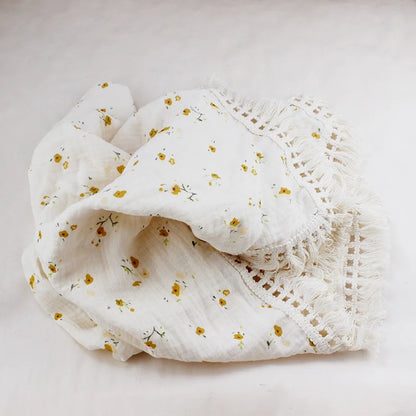 Cotton Muslin Swaddle Blankets for Newborn Baby - Infant Baby Throw