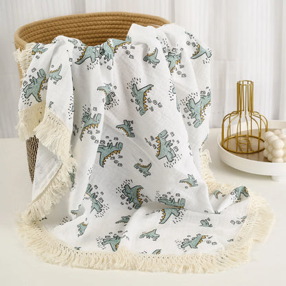 Cotton Muslin Swaddle Blankets for Newborn Baby - Infant Baby Throw