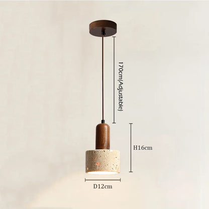 Elegant Wabi-Sabi Travertine Pendant Light - Modern & Rustic