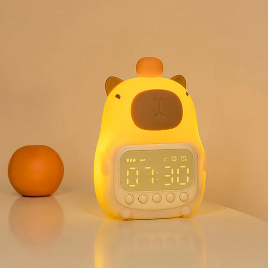 Capybara Night Light Rechargeable Digital Alarm Clock and Night Lamp