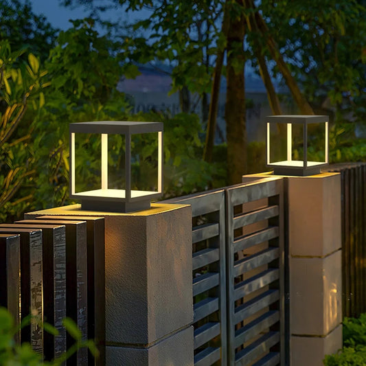 Lumen Square: Modern Outdoor Post Light