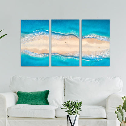 Vanishing Island Stretched Canvas – Coastal Wall Art for Serenity and Tranquility