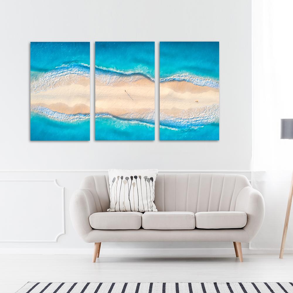 Vanishing Island Stretched Canvas – Coastal Wall Art for Serenity and Tranquility