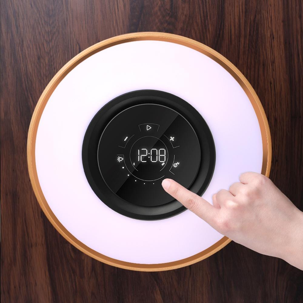 Circle of Life Lamp – Wireless Charging, Bluetooth Speaker, and Touch Controls for Home Office or Bedside