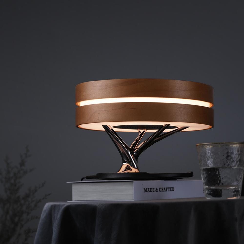 Circle of Life Lamp – Wireless Charging, Bluetooth Speaker, and Touch Controls for Home Office or Bedside