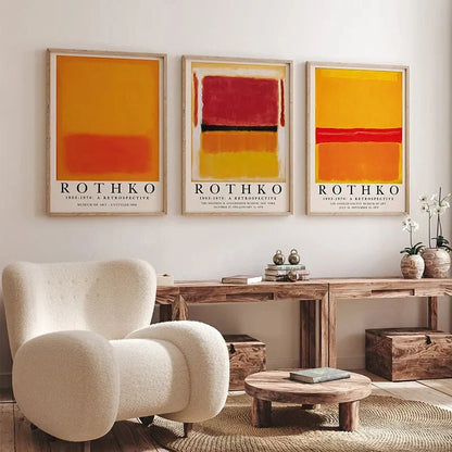 Vibrant Abstract Canvas Art Poster – Unique Wall Decor Inspired by Matisse and Rothko