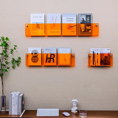 Acrylic Wall-Mounted 'Floating' Magazine Holder