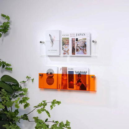 Acrylic Wall-Mounted 'Floating' Magazine Holder