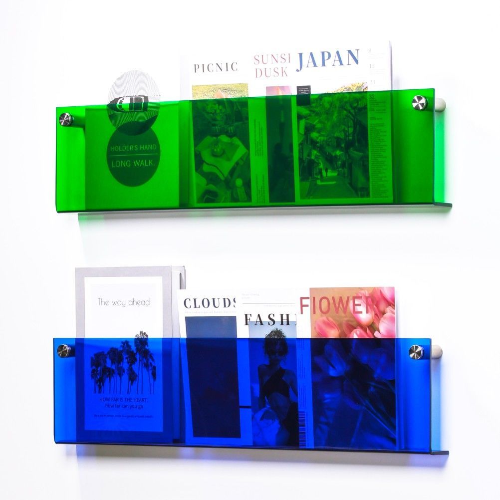 Acrylic Wall-Mounted 'Floating' Magazine Holder