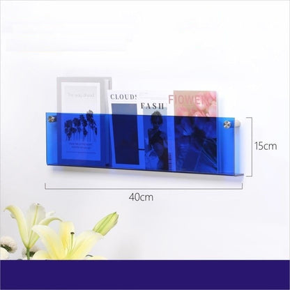 Acrylic Wall-Mounted 'Floating' Magazine Holder