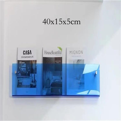 Acrylic Wall-Mounted 'Floating' Magazine Holder