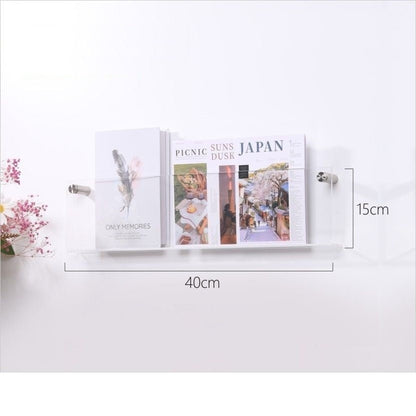 Acrylic Wall-Mounted 'Floating' Magazine Holder