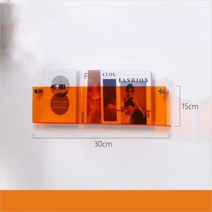 Acrylic Wall-Mounted 'Floating' Magazine Holder