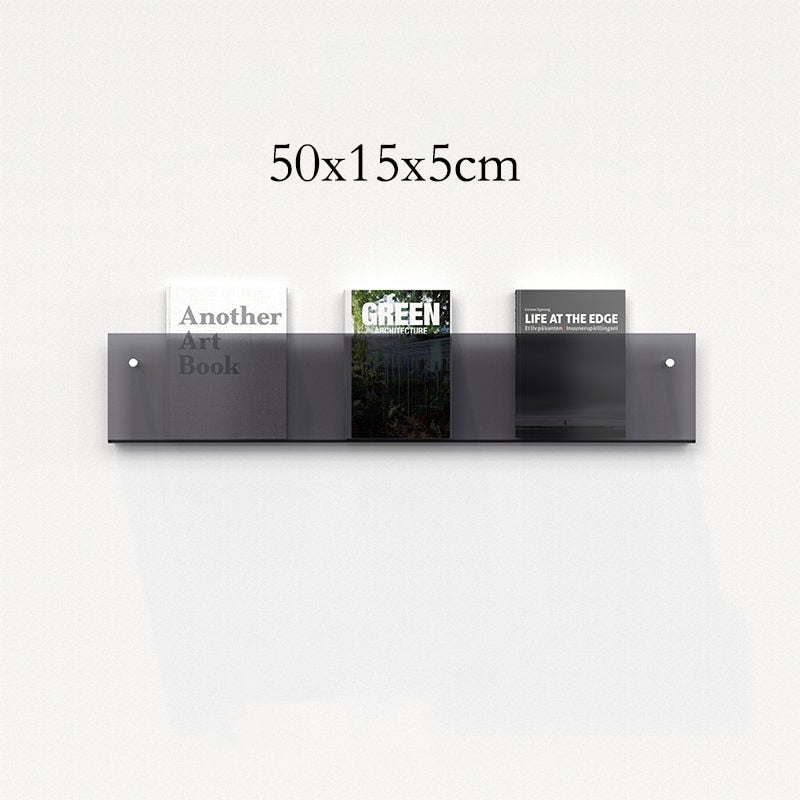 Acrylic Wall-Mounted 'Floating' Magazine Holder