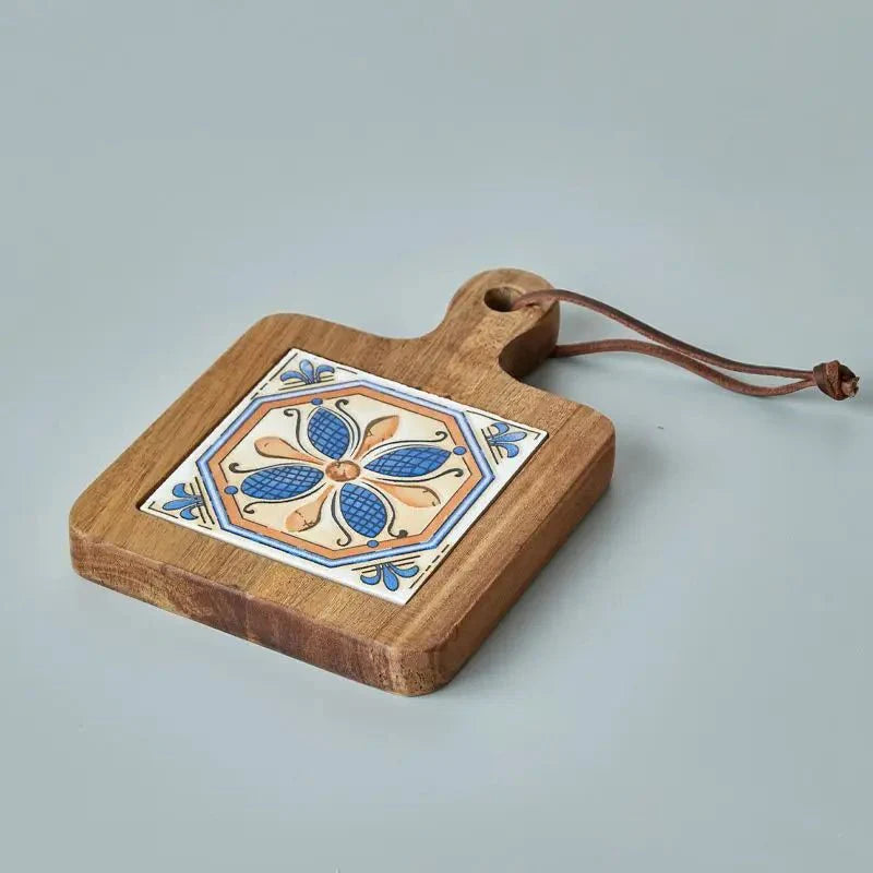 Anti-Scalding Wooden Tile Pan Coaster