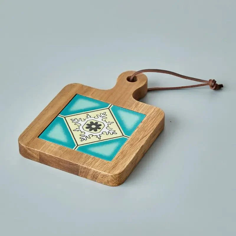 Anti-Scalding Wooden Tile Pan Coaster