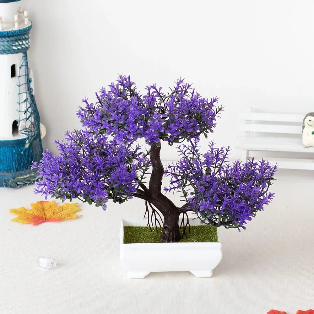 Realistic Artificial Potted Bonsai Tree – Lifelike Decor for Effortless Greenery in Your Home