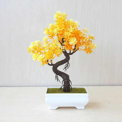 Realistic Artificial Potted Bonsai Tree – Lifelike Decor for Effortless Greenery in Your Home