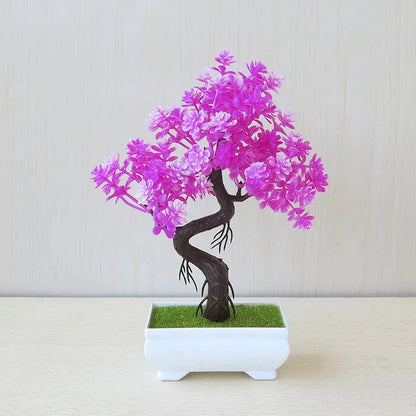 Realistic Artificial Potted Bonsai Tree – Lifelike Decor for Effortless Greenery in Your Home