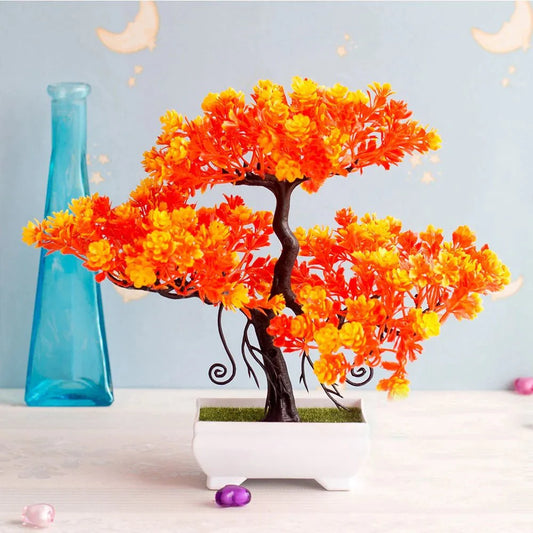 Realistic Artificial Potted Bonsai Tree – Lifelike Decor for Effortless Greenery in Your Home