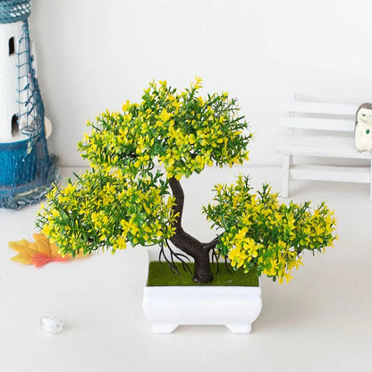 Realistic Artificial Potted Bonsai Tree – Lifelike Decor for Effortless Greenery in Your Home