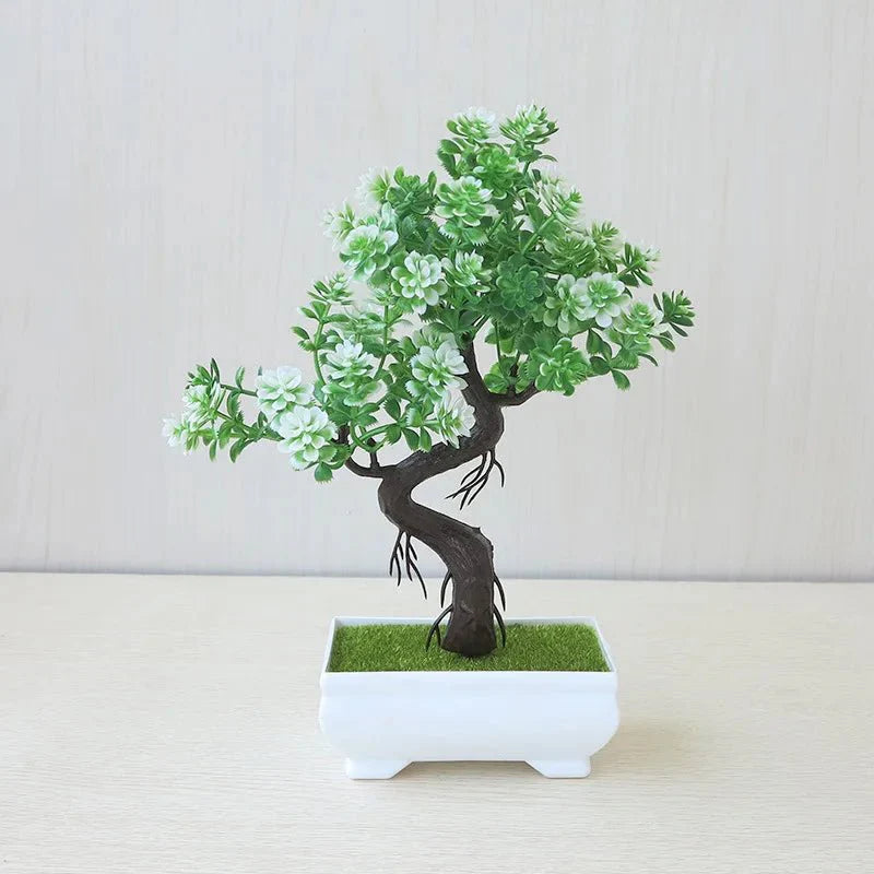 Realistic Artificial Potted Bonsai Tree – Lifelike Decor for Effortless Greenery in Your Home