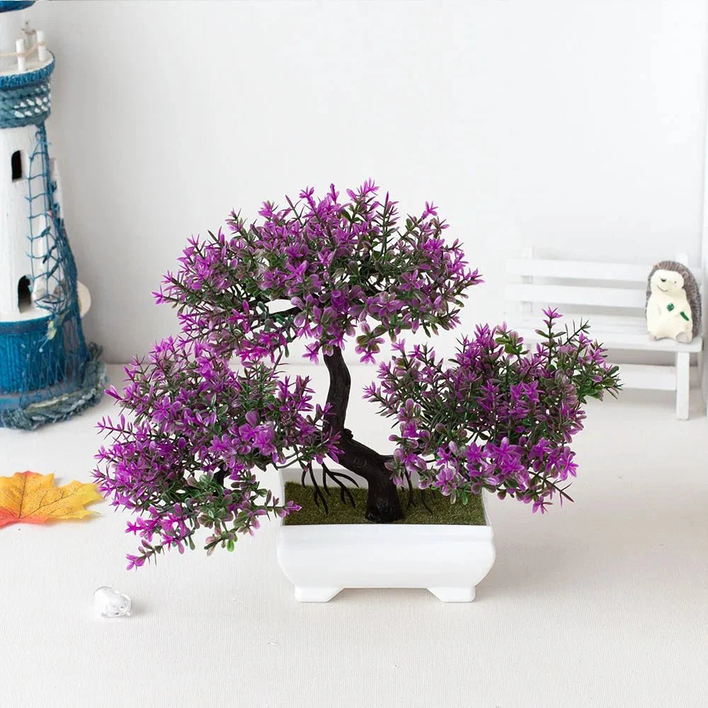 Realistic Artificial Potted Bonsai Tree – Lifelike Decor for Effortless Greenery in Your Home