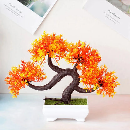 Realistic Artificial Potted Bonsai Tree – Lifelike Decor for Effortless Greenery in Your Home