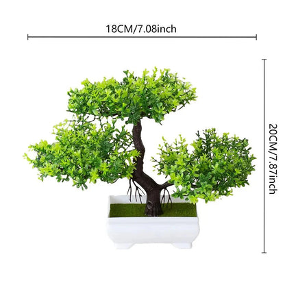 Realistic Artificial Potted Bonsai Tree – Lifelike Decor for Effortless Greenery in Your Home