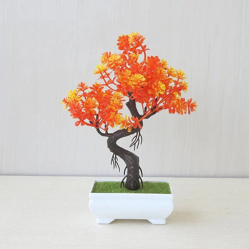 Realistic Artificial Potted Bonsai Tree – Lifelike Decor for Effortless Greenery in Your Home