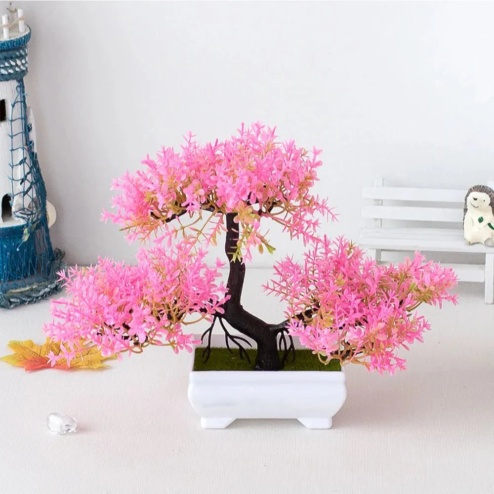 Realistic Artificial Potted Bonsai Tree – Lifelike Decor for Effortless Greenery in Your Home