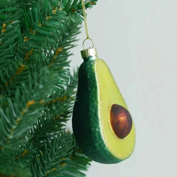 Avocado Glass Christmas Tree Decoration