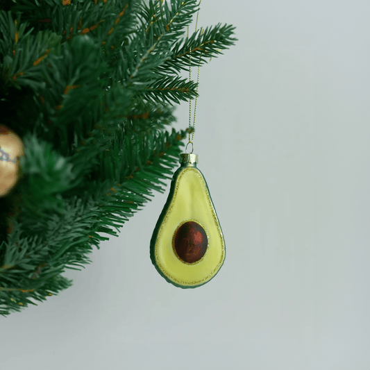 Avocado Glass Christmas Tree Decoration