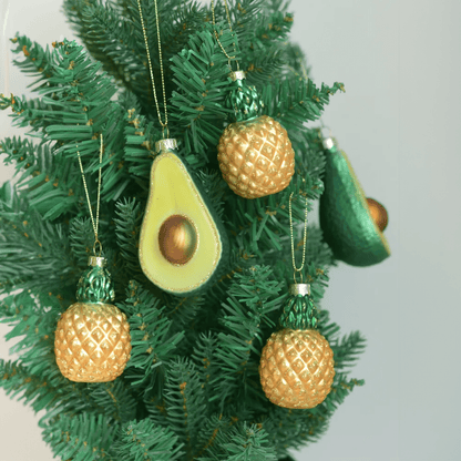 Avocado Glass Christmas Tree Decoration