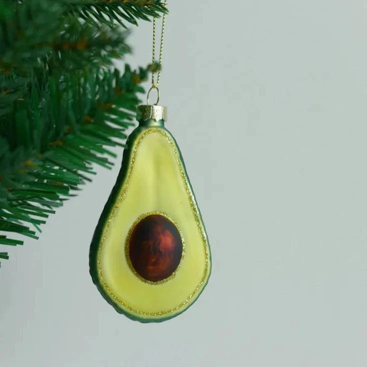 Avocado Glass Christmas Tree Decoration