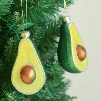 Avocado Glass Christmas Tree Decoration