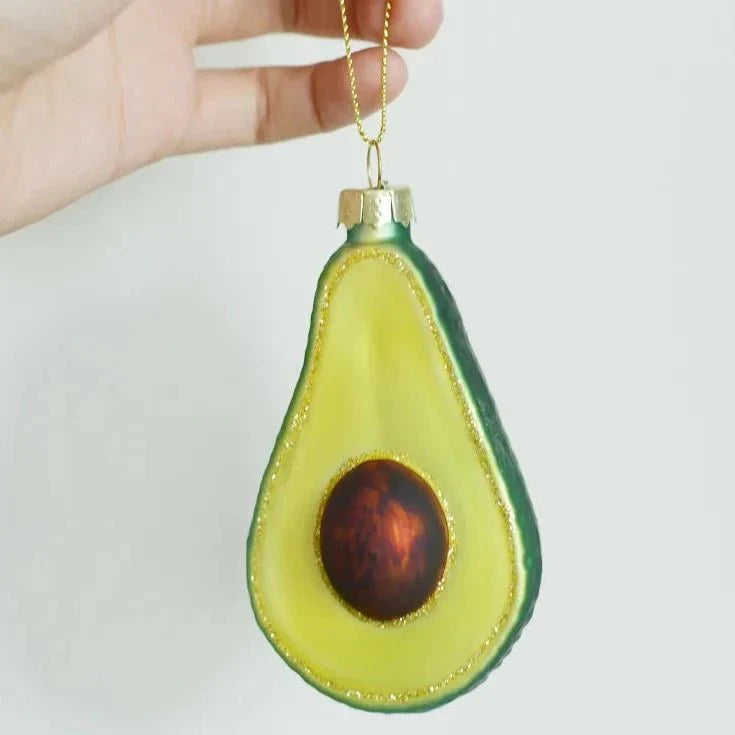 Avocado Glass Christmas Tree Decoration